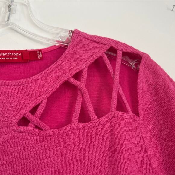 NWT n:PHILANTHROPY Irene Cut‑Out Thong Bodysuit – Pink – Women’s Large - Picture 5 of 8